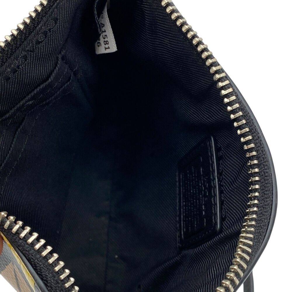 Coach Hawk Feather Print Crossgrain Leather Corner Zip Wristlet‎ - Picture 14 of 14